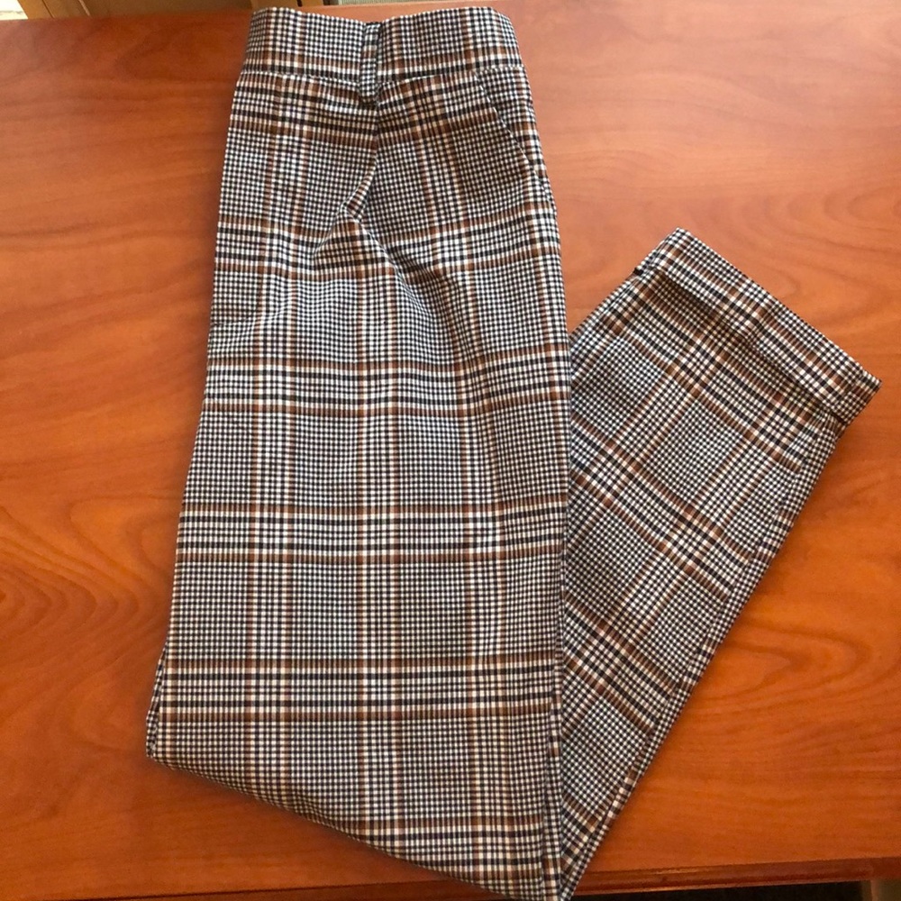 F21 High-Waisted Plaid Pant